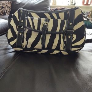 Zebra-print George Shoulder Bag